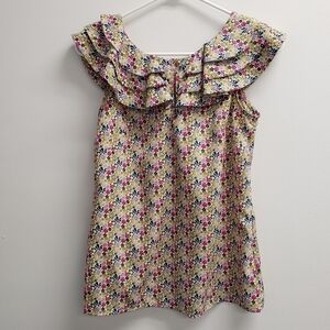 Liberty of London for Target Womens Ruffled Floral Top Size XS